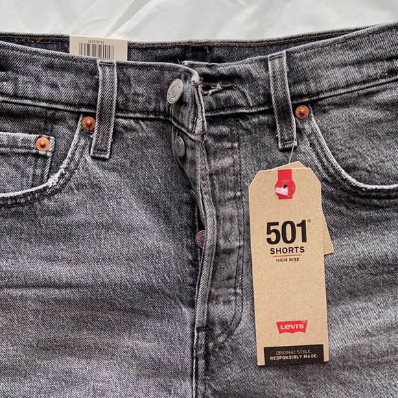 New Levi’s 501 high rise denim shorts - Picture 5 of 8